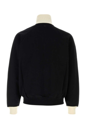 Black cotton sweatshirt AMI (USW796JE0245)