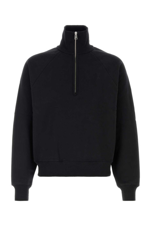 Black cotton sweatshirt AMI (USW798747)