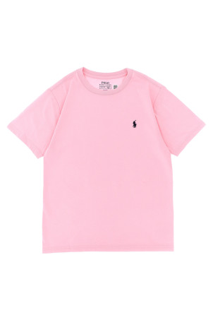 Logo embroidery t-shirt Pink