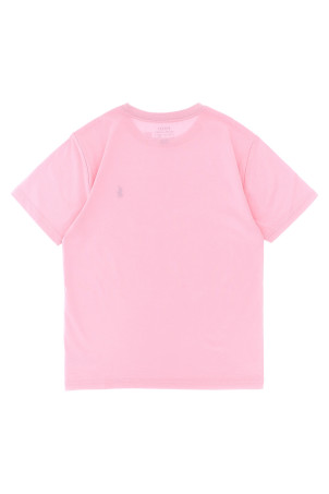 Logo embroidery t-shirt Pink
