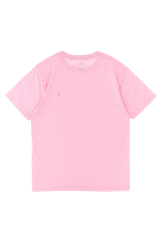Logo embroidery t-shirt Pink