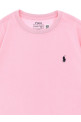 Logo embroidery t-shirt Pink
