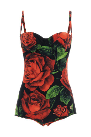 One-piece swimsuit with balcony Multicolor