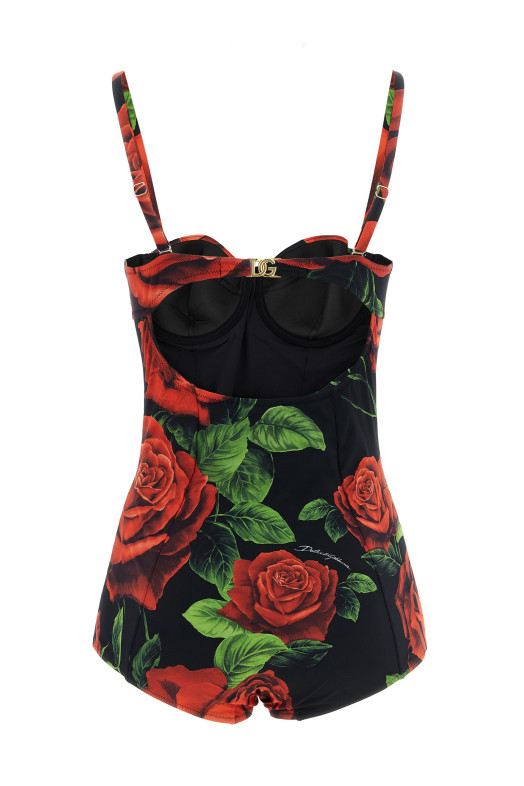 One-piece swimsuit with balcony Multicolor