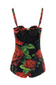 One-piece swimsuit with balcony Multicolor