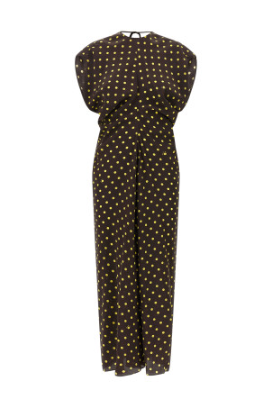 Polka Rhythm dress Brown