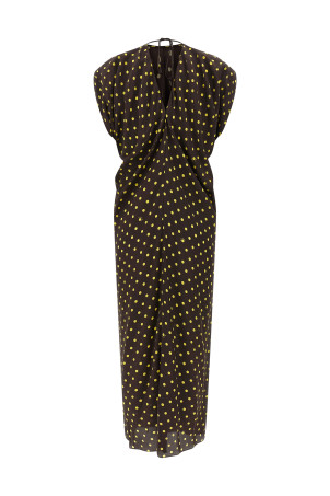 Polka Rhythm dress Brown