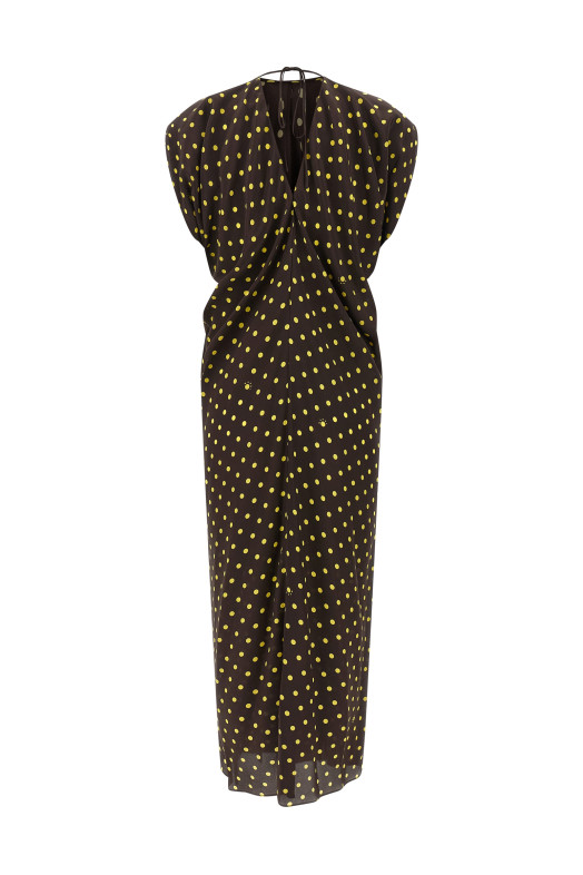 Polka Rhythm dress Brown