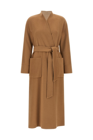 'Nodo' reversible coat Beige
