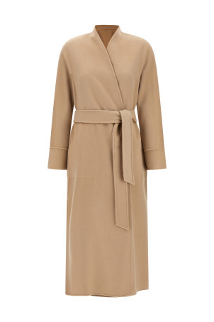 'Nodo' reversible coat Beige