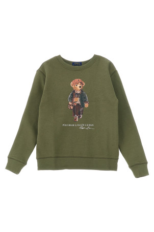'Polo Bear' print sweatshirt Green