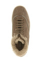 Diamond detail suede sneakers Beige