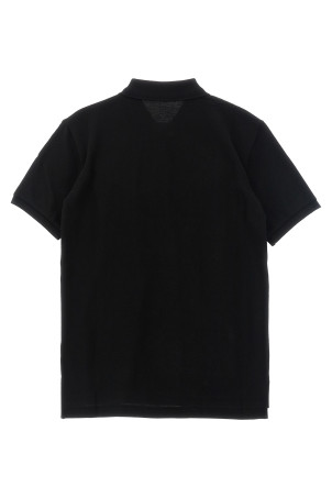Logo embroidery polo shirt Black