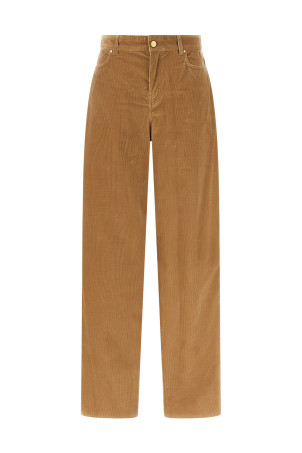 'Fragola' velvet pants Beige