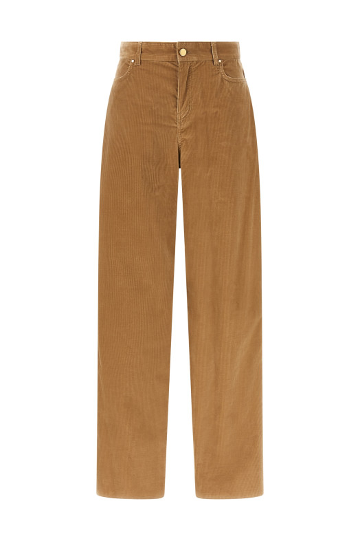 'Fragola' velvet pants Beige