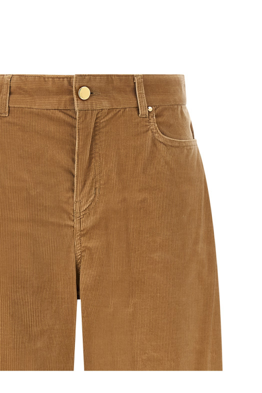 'Fragola' velvet pants Beige