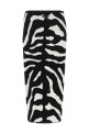 Zebra intarsia skirt Black-grey