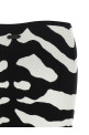 Zebra intarsia skirt Black-grey