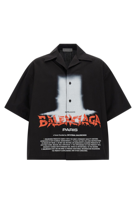 'The Door' bowling shirt Black