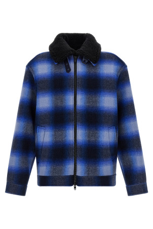 Flannel bomber jacket Blue