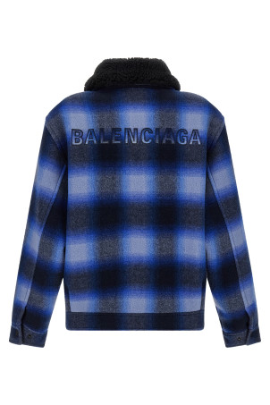 Flannel bomber jacket Blue