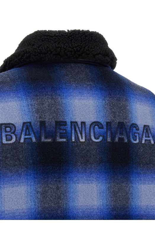 Flannel bomber jacket Blue
