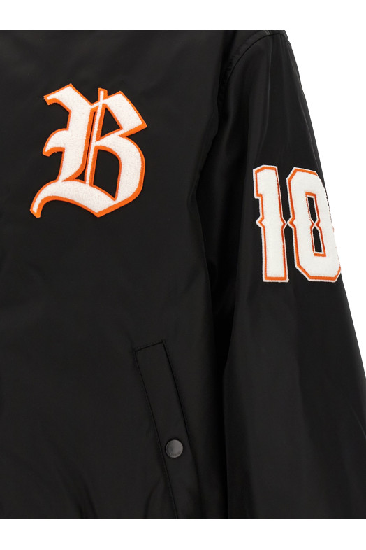'Varsity' bomber jacket Black