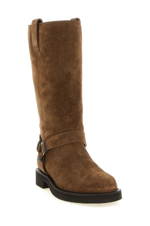 Monile suede boots Brown
