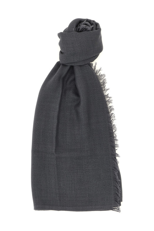 Stole with fringed profiles Gray