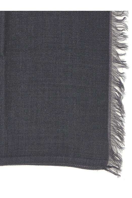 Stole with fringed profiles Gray