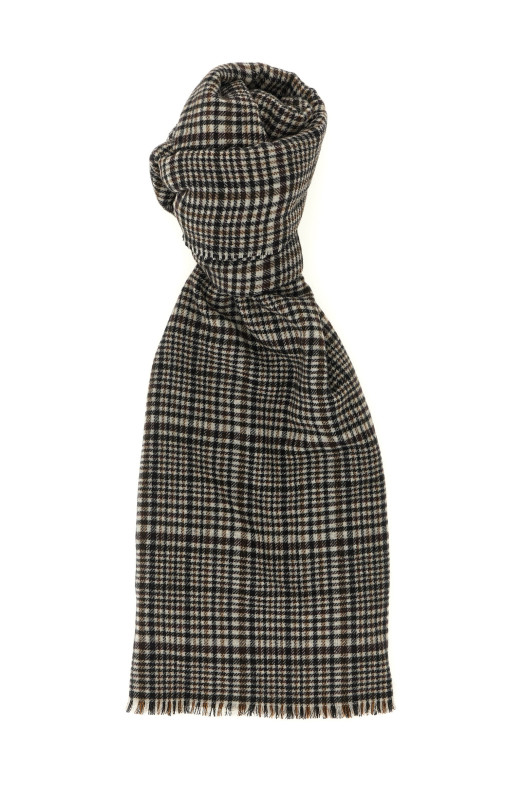 Prince of Wales cashmere scarf Multicolor