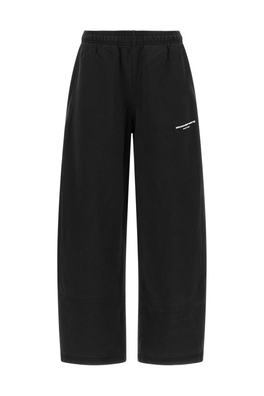 Logo fleece pants Black