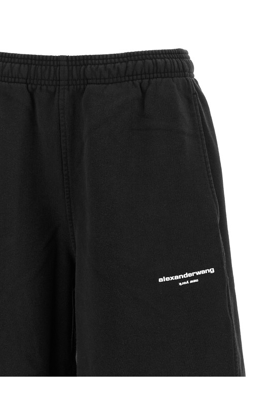 Logo fleece pants Black