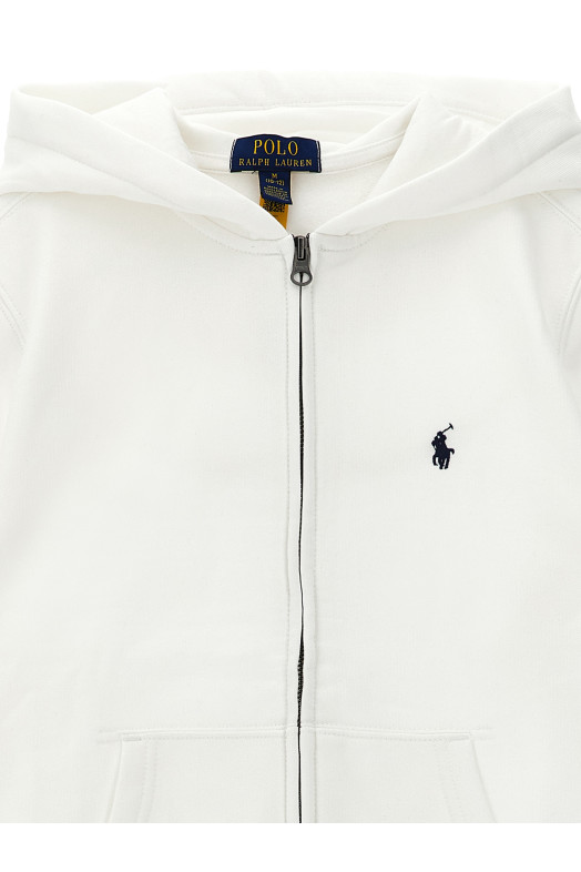 Zipped hoodie White