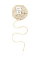 Knitted pin with drawstring White