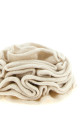 Knitted pin with drawstring White