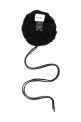 Knitted brooch with lace Black