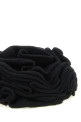 Knitted brooch with lace Black