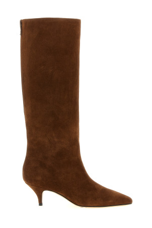 High suede boots Brown