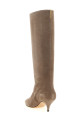 High suede boots Beige