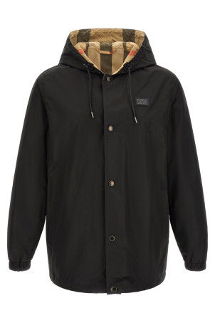 'Elmhurst' hooded reversible jacket Black