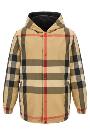 'Elmhurst' hooded reversible jacket Black