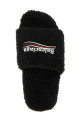 'Furry' open sandals Black