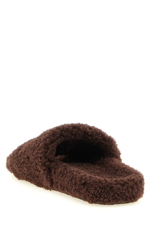 'Furry' open sandals Brown