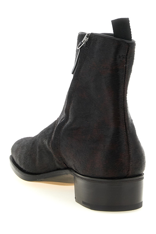 'Freddi Bristle Hide' ankle boots Brown