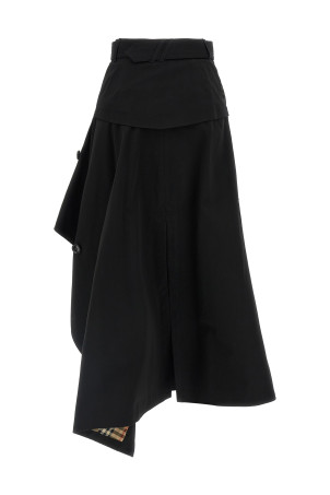 Trench skirt Black