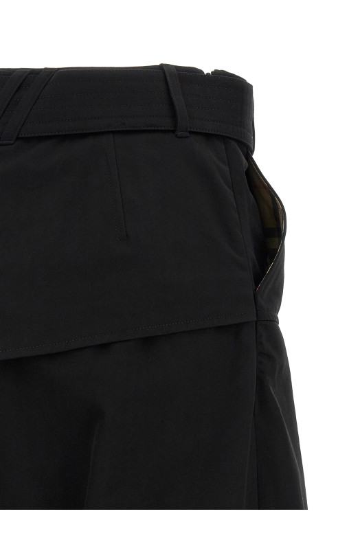 Trench skirt Black