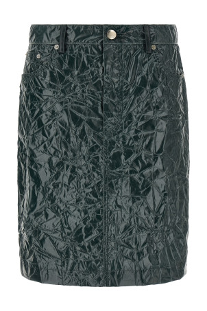 Skirt with a wrinkled effect Green