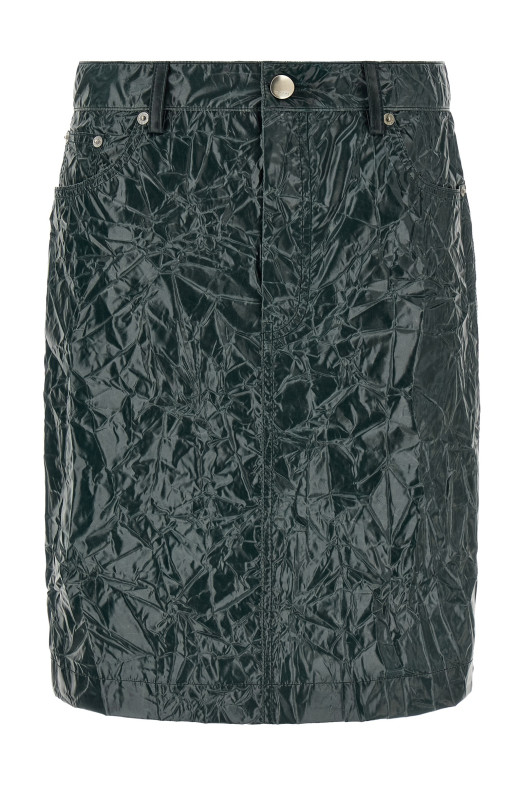 Skirt with a wrinkled effect Green