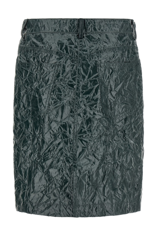 Skirt with a wrinkled effect Green